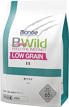 BWild LOW GRAIN 野ウサギ Amazon | 【成猫用 イタリア製 キャットフード 2kg】BWild ビー